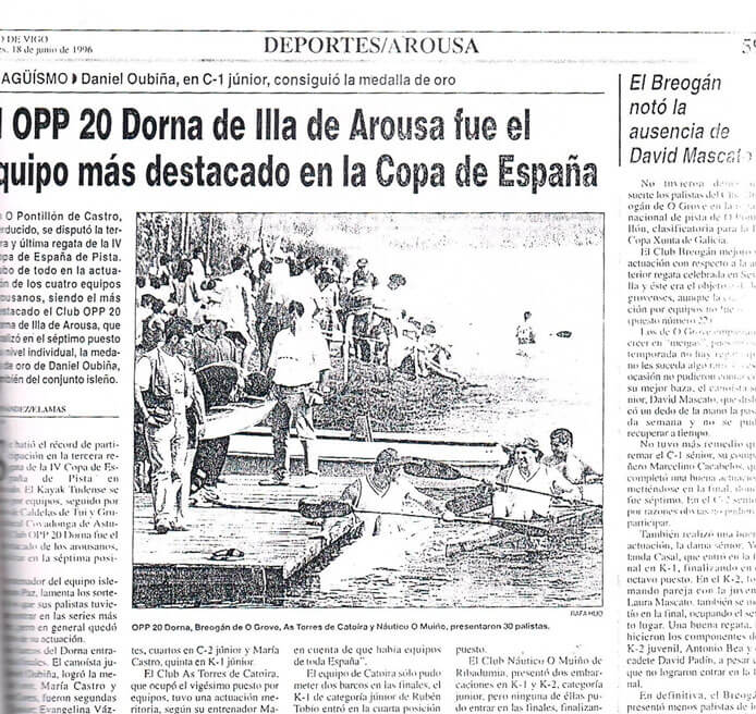 Prensa El OPP 20 Dorna de Illa de Arousa fue el equipo más destacado en la Copa de España