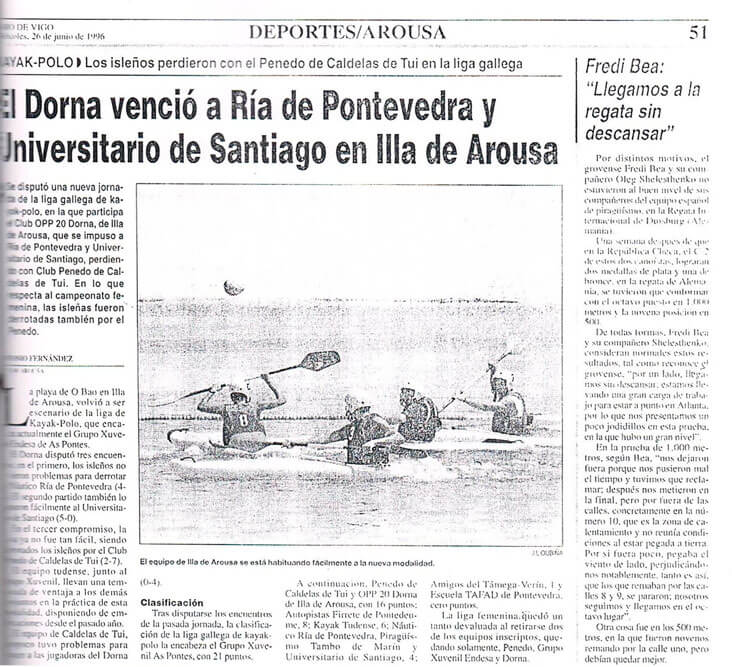 Prrensa El Dorna venciói a Ría de Pontevedra y Universitario de Santiago en Illa de Arousa