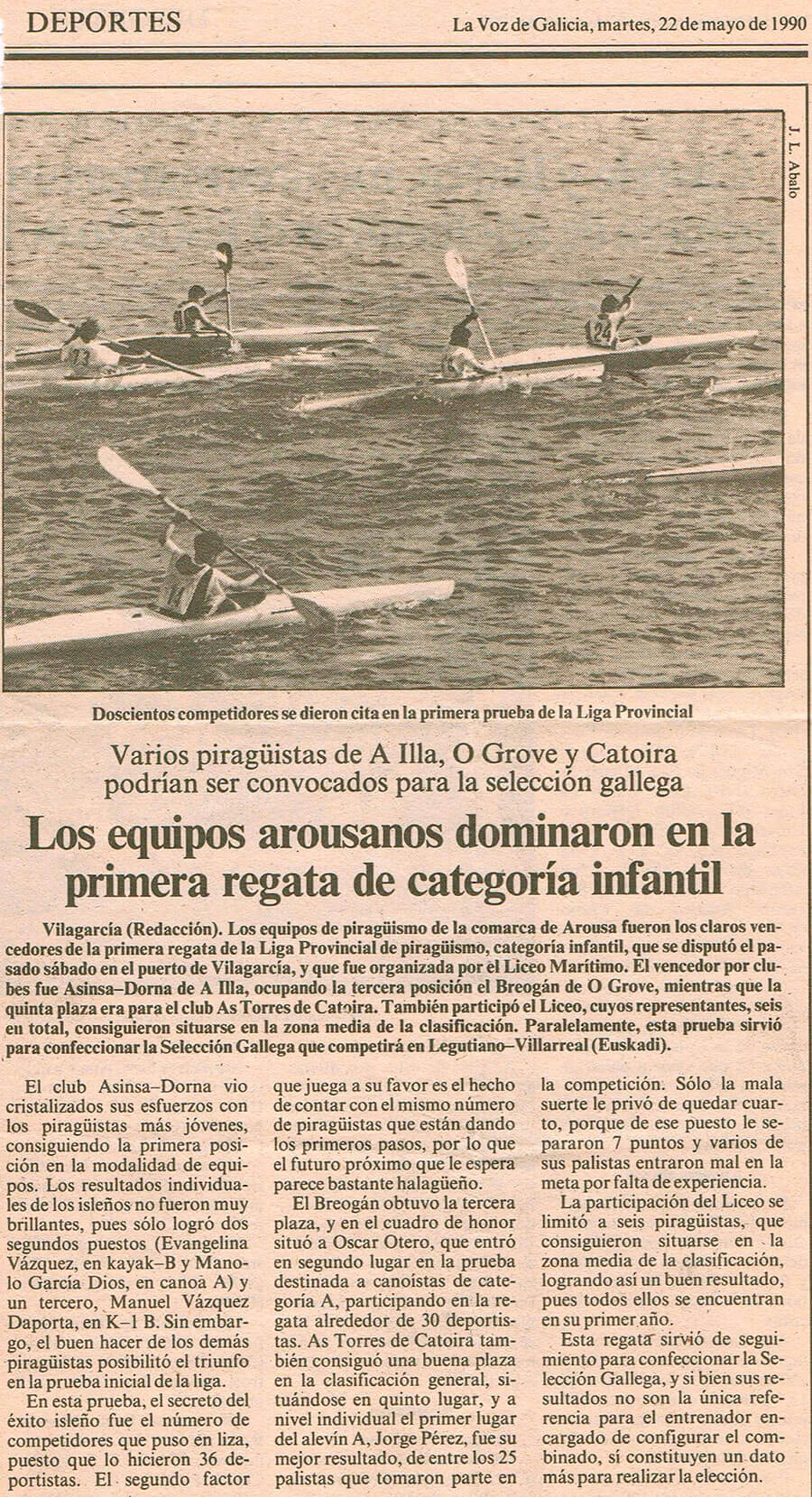 Prensa Los equipos arousanos dominaron en la primera regata de categoría infantil