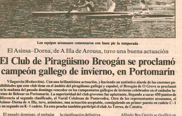 Prensa El Club de Piragüismo Breogán se proclamó campeón de invierno, en Portomarín