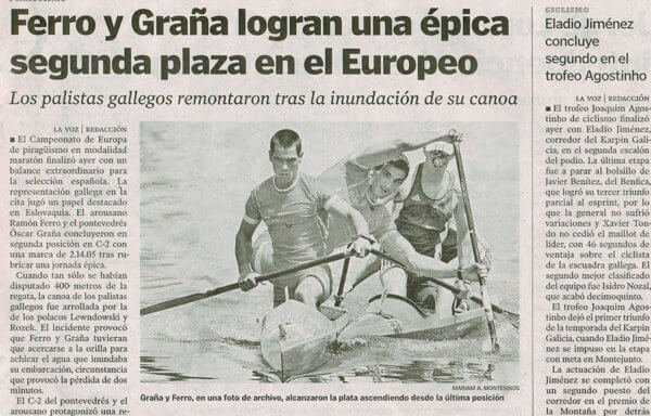 Prensa Ferro y Graña logran una épica segunda plaza en el Europeo