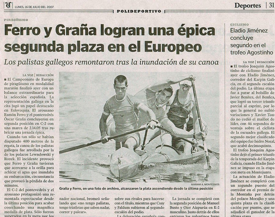 Prensa Ferro y Graña logran una épica segunda plaza en el Europeo