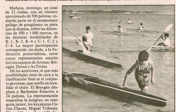 Prensa EL Club Breogán es el mñaximo favorito en el campeonato gallego de piragüismo